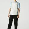 LACOSTE POLO MC - Polo - Blanc Bleu Clair
