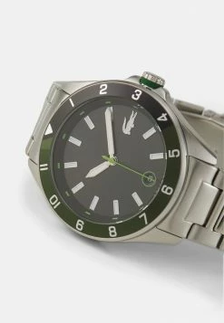 Lacoste TIEBRAKER - Montre - Silver-coloured/green -Lacoste Soldes Magasin 03db2236bf4d45dbbfd777bc010cc2a0