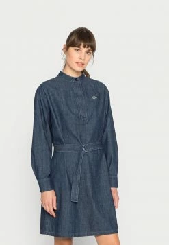 Lacoste Robe En Jean - Medium Blue