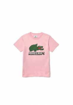 Lacoste MINECRAFT - T-shirt Imprimé - Rose