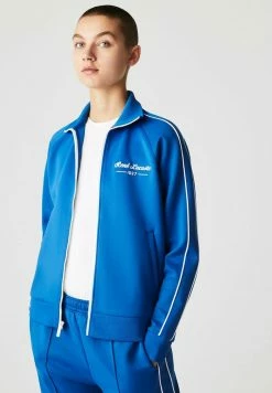 Lacoste Sweat à Capuche Zippé - Bleu Blanc