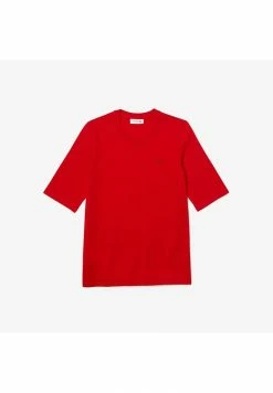 Lacoste T-shirt Basique - Rouge -Lacoste Soldes Magasin 0f3eaa036c36417abc057906de2c5acf
