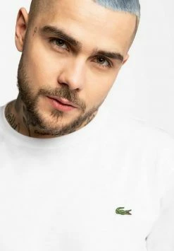 Lacoste T-shirt Basique - White -Lacoste Soldes Magasin 127345fbfeda443d83bf3704066bf182