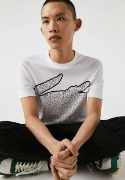 Lacoste T-shirt Imprimé - Blanc -Lacoste Soldes Magasin 1377e146d55a4a4ab9291ab4dcf16752