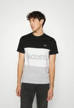 Lacoste T-shirt Imprimé - Black/white/grey
