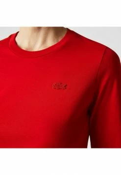 Lacoste T-shirt Basique - Rouge -Lacoste Soldes Magasin 16b79a8284d74c029554cc443766a81e