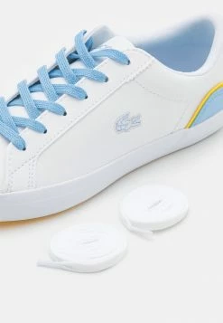 Lacoste LEROND EXCLUSIVE - Baskets Basses - White/light Blue -Lacoste Soldes Magasin 178cec22e6bf49dc8fe22ccf310dd3d0