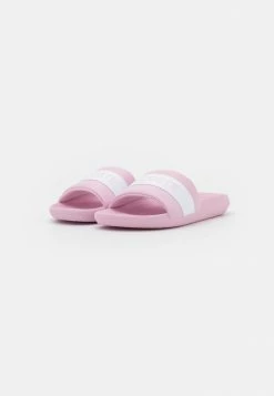 Lacoste CROCO SLIDE - Mules - Light Pink/white -Lacoste Soldes Magasin 17b3219f67b8465db7a7d646de98a559