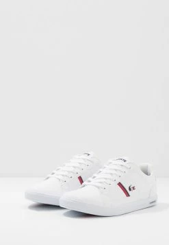 Lacoste EUROPA - Baskets Basses - White/navy/red -Lacoste Soldes Magasin 17b69215b37442d2ab1952a559c2c7d8
