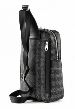 Lacoste THE BLEND - Sac Bandoulière - Allover Monogram Noir/ Gris -Lacoste Soldes Magasin 188d8da742e04ee2a094ca7e9bf9bdb7