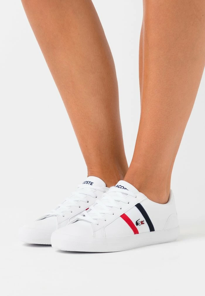 Lacoste LEROND - Baskets Basses - White/navy/red 1 Lacoste LEROND - Baskets Basses - White/navy/red