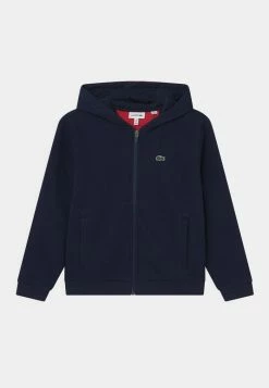 Lacoste Sweat à Capuche Zippé - Navy Blue/infrared