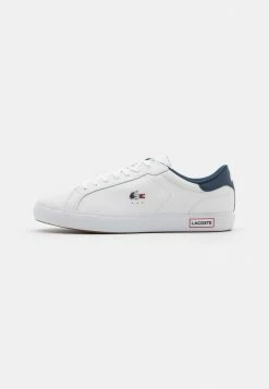 Lacoste POWERCOURT - Baskets Basses - White/navy/red