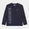 Lacoste TEE TURTLE NECK SIDE LOGO - T-shirt à Manches Longues - Marine