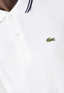 LACOSTE POLO ML - Polo - Blanc Bleu Marine -Lacoste Soldes Magasin 22390ad7cca841b3a18c2abfd9201ae6