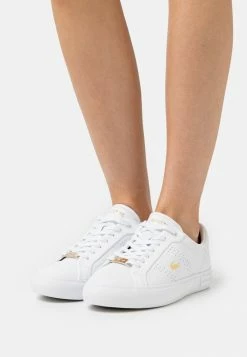 Lacoste POWERCOURT - Baskets Basses - White/gold