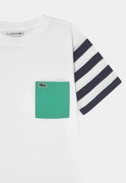 Lacoste T-shirt Imprimé - White/infrared/clover Green/navy Blue -Lacoste Soldes Magasin 22c36f8b70344e25819a9958b40b58aa
