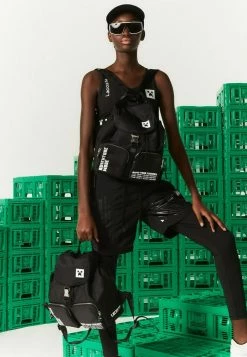 Lacoste X MINECRAFT - Sac à Dos - Minecraft Noir / Blanc