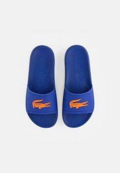 Lacoste CROCO SLIDE - Mules - Blu/org -Lacoste Soldes Magasin 22ede5876c464cca91e386c6156d9364