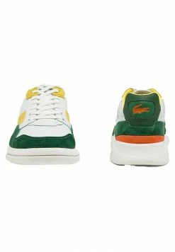 Lacoste Baskets Basses - Off White & Dark Green -Lacoste Soldes Magasin 239a40bc2b9e4f019e4498d68c1b2ae9