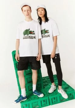 Lacoste MINECRAFT - T-shirt Imprimé - Blanc