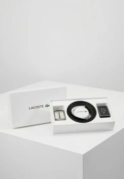 Lacoste REVERSIBLE CURVED BOX SET - Ceinture - Black/dark Brown -Lacoste Soldes Magasin 25fd585b34f147df8c6a60ee8a2cfec5