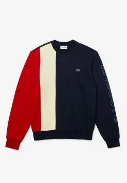 Lacoste Sweatshirt - Bleu Marine / Beige / Rouge