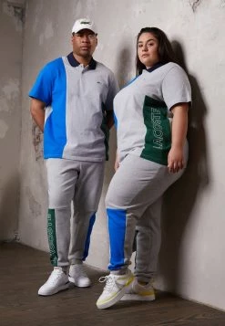 Lacoste PLUS UNISEX - Polo - Silver Chine/blue Royal/green/navy Blue