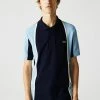 LACOSTE POLO MC - Polo - Bleu Marine Bleu Clair