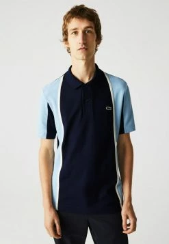 LACOSTE POLO MC - Polo - Bleu Marine Bleu Clair