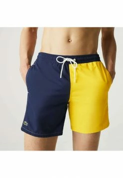 Lacoste BAIN HOMME - Short De Bain - Bleu / Vert Kaki / Jaune -Lacoste Soldes Magasin 2a3133fe485c4a7296622cbb04f54f9c