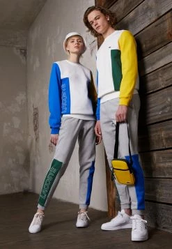 Lacoste UNISEX - Sweatshirt - White/blue Royal/broom/green