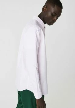 Lacoste LANGE MOUW - Chemise - Blanc/rose Pale -Lacoste Soldes Magasin 2c1c12cc1f4b49cfae8064bab1f02156