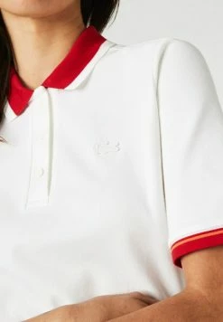 Lacoste KORTE MOUW - Polo - Blanc/blanc/rouge -Lacoste Soldes Magasin 2d8fb5aad94148e89f72a8fd462e54ad