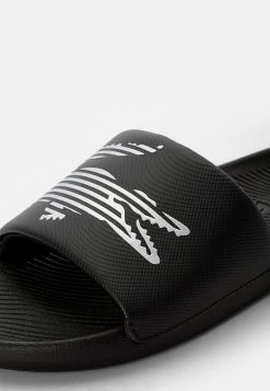 Lacoste CROCO SLIDE - Mules - Blk/slv -Lacoste Soldes Magasin 2f05df5ebd054b6f940bf85ea34bfc22