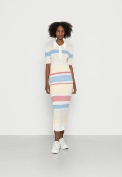 Lacoste Robe Pull - Flour/multicolored