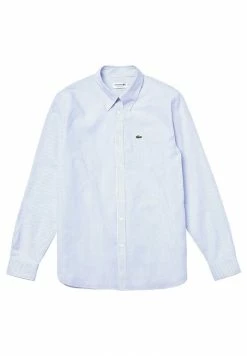 LACOSTE - Chemise - Blanc / Bleu -Lacoste Soldes Magasin 316ff9fe913847b4b14eb1a2632a1094