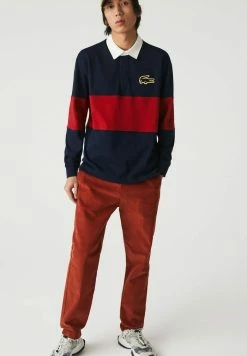 Lacoste CHEMISE RUGBY HOMME - Polo - Bleu Marine Rouge Blanc