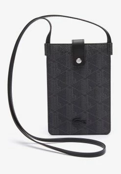 Lacoste Étui à Portable - Allover Monogram Noir Gris