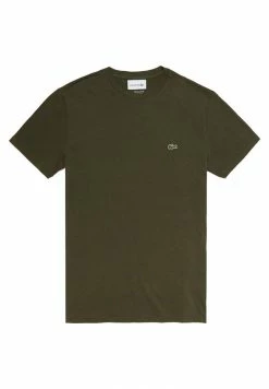 Lacoste T-shirt Basique - Vert Kaki -Lacoste Soldes Magasin 350881f3d35c42ec9b4075fab07671ad