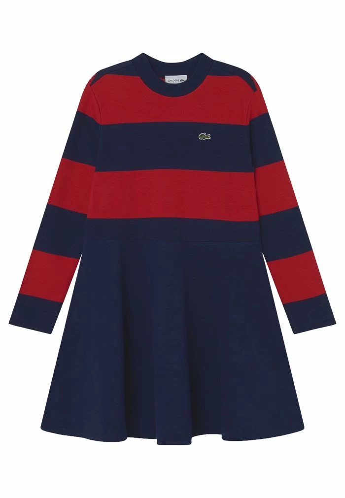 Lacoste EJ6878_0Y4 - Robe En Jersey - Bleu Marine Rouge 1 Lacoste EJ6878_0Y4 - Robe En Jersey - Bleu Marine Rouge