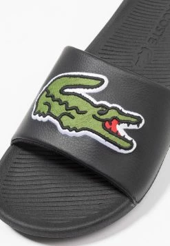 Lacoste CROCO SLIDE - Mules - Black/green -Lacoste Soldes Magasin 367ff93c135f44a3a5264c1f4db92ca7
