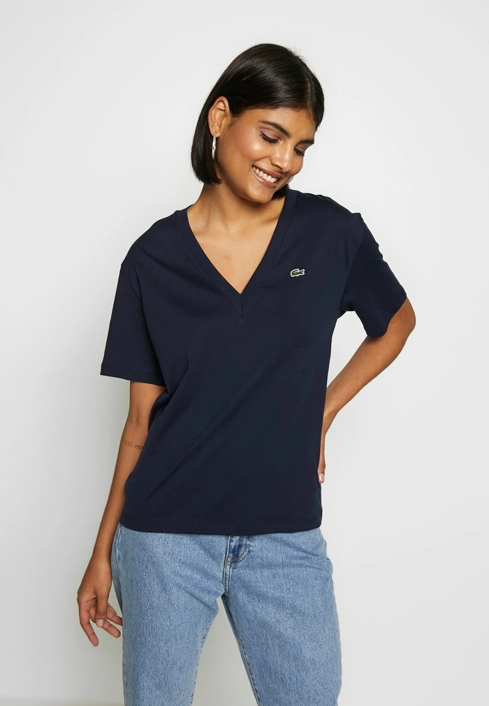 Lacoste T-shirt Basique - Navy Blue 1 Lacoste T-shirt Basique - Navy Blue