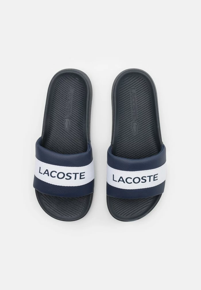 Lacoste CROCO SLIDE - Mules - Navy/white 4 Lacoste CROCO SLIDE - Mules - Navy/white – Image 4