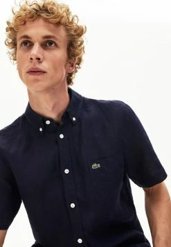 Lacoste MANCHES COURTES - Chemise - Bleu Marine -Lacoste Soldes Magasin 3c51307982334bf19b81eb0a6621d171