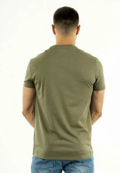Lacoste T-shirt Basique - Vert -Lacoste Soldes Magasin 3f798ca5dc3a40f3a836f1778644d81e