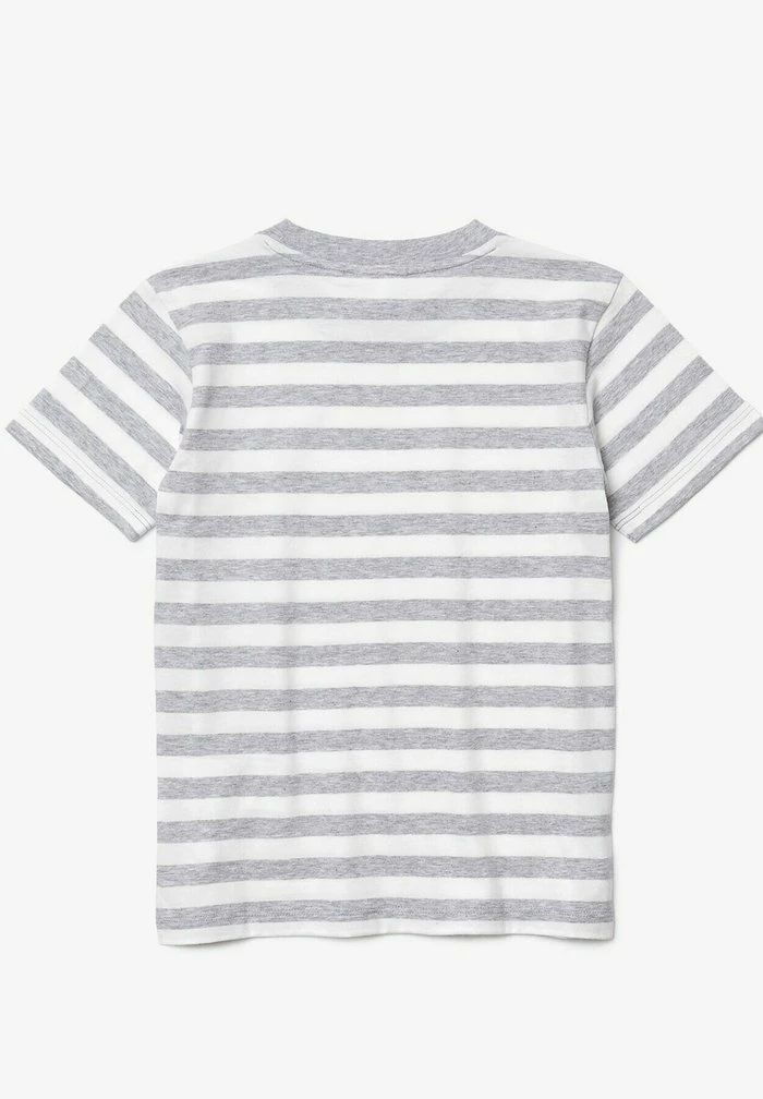 Lacoste TEE TURTLE NECK - T-shirt Imprimé - Gris Chine / Blanc 2 Lacoste TEE TURTLE NECK - T-shirt Imprimé - Gris Chine / Blanc – Image 2