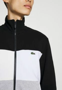Lacoste SET - Veste De Survêtement - Argent Chine/blanc/noir -Lacoste Soldes Magasin 3f8d804c13df457fb10e55ddc12a505e