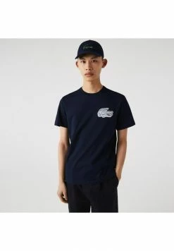Lacoste T-shirt Imprimé - Bleu Marine