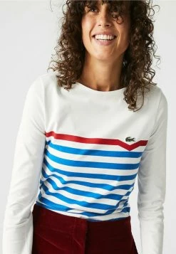 Lacoste T-shirt à Manches Longues - Blanc / Bleu / Rouge 9 Lacoste T-shirt à Manches Longues - Blanc / Bleu / Rouge -Lacoste Soldes Magasin 4501b922472d49fdb65f766860fca2f1